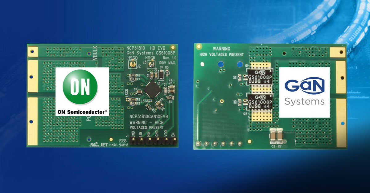 100V High-Speed, Half Bridge Eval Board From GaN Systems, OnSemi