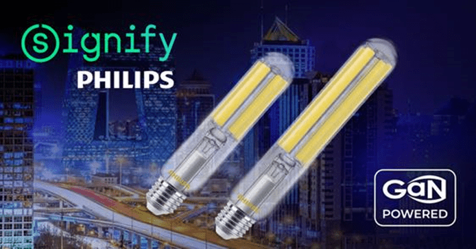 Signify Revolutionizes Lighting Built-In Driver Higher Power LED Bulbs with GaN